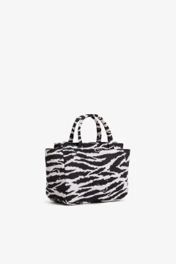 Vilanova Malas-Mala acolchoada com estampado de zebra cinzento