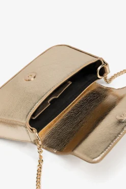 Vilanova Malas-Mala com aba metálica Dourado