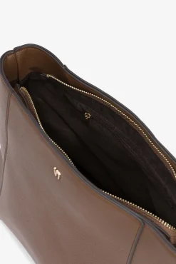 Vilanova Malas-Mala de ombro com efeito de couro Castanho