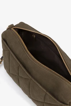 Vilanova Malas-Mala de ombro com efeito camurça Verde