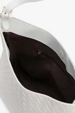 Vilanova Malas-Mala de ombro com textura de trama Branco