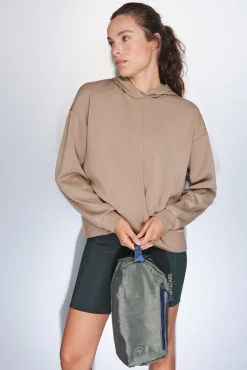 Dash and Stars Malas-Mala de ombro em nylon cáqui acetinado verde