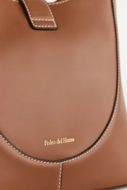 Pedro del Hierro Malas-mala de tiracolo de pele balde Marrom