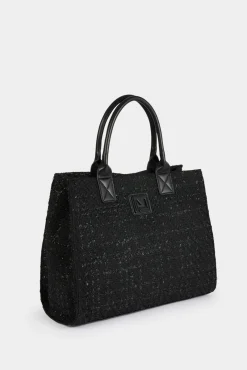 Morgan Malas-Mala tote bag de tweed Preto