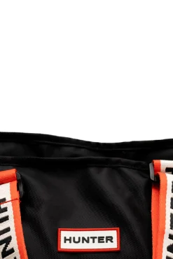 Hunter Malas-Mala tote Roberts com logo jacquard e tecido Preto