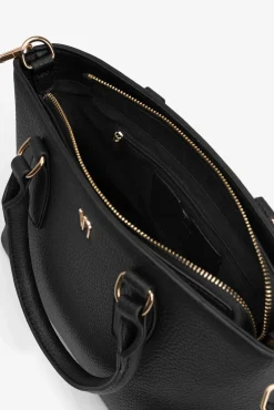 Vilanova Malas-Mala urbana com efeito couro granulado Preto