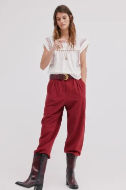 Hoss Intropia T-Shirts-Malena. T-shirt bordada Beige