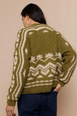 Slowlove Camisolas-malha bomber de jacquard Verde