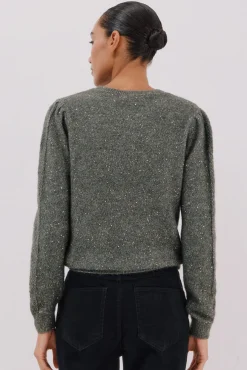 Cortefiel Camisolas-Malha com lantejoulas Verde