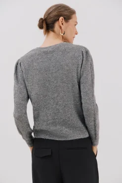 Cortefiel Camisolas-Malha com lantejoulas Cinzento