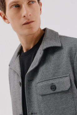 Cortefiel Blazers|Blazers-Malha de malha Cinzento