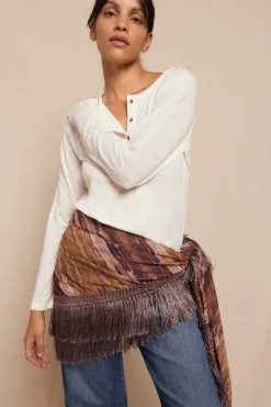 Slowlove T-Shirts-malha de malha de padeiro Ecru