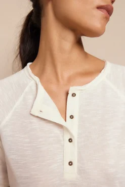 Slowlove T-Shirts-malha de malha de padeiro Ecru