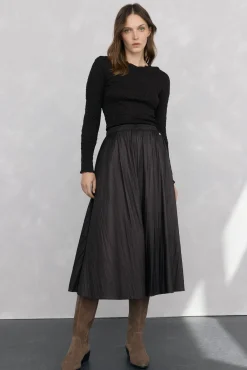 Pedro del Hierro Camisolas-malha de malha estruturada amassada Marrom