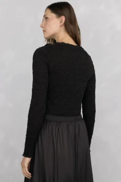 Pedro del Hierro Camisolas-malha de malha estruturada amassada Marrom