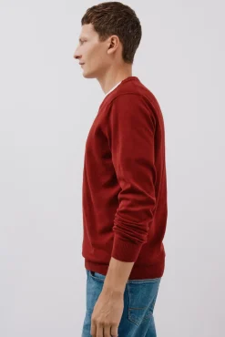 Cortefiel Camisolas-Malha de malha fina de algodão com gola em bico Granada