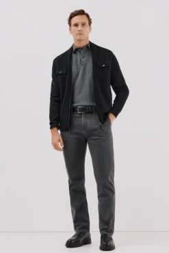 Cortefiel Camisolas-Malha de natal em malha de algodão Preto