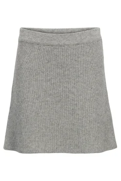 Object Saias-Malha de saia canelada Cinzento