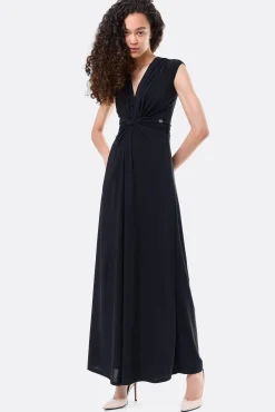 Cuplé Macacões-Malha tricotado com nó Preto