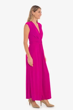 Cuplé Macacões-Malha tricotado com nó Subiu