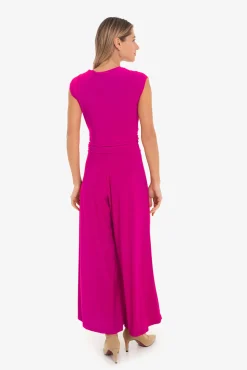 Cuplé Macacões-Malha tricotado com nó Subiu