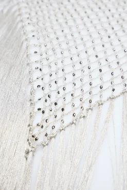 Hoss Intropia Camisolas-Malia. Xale bordado com miçangas Cinzento