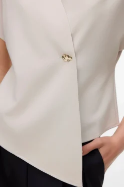 Vero Moda T-Shirts-manga curta tipo morcego Cinzento