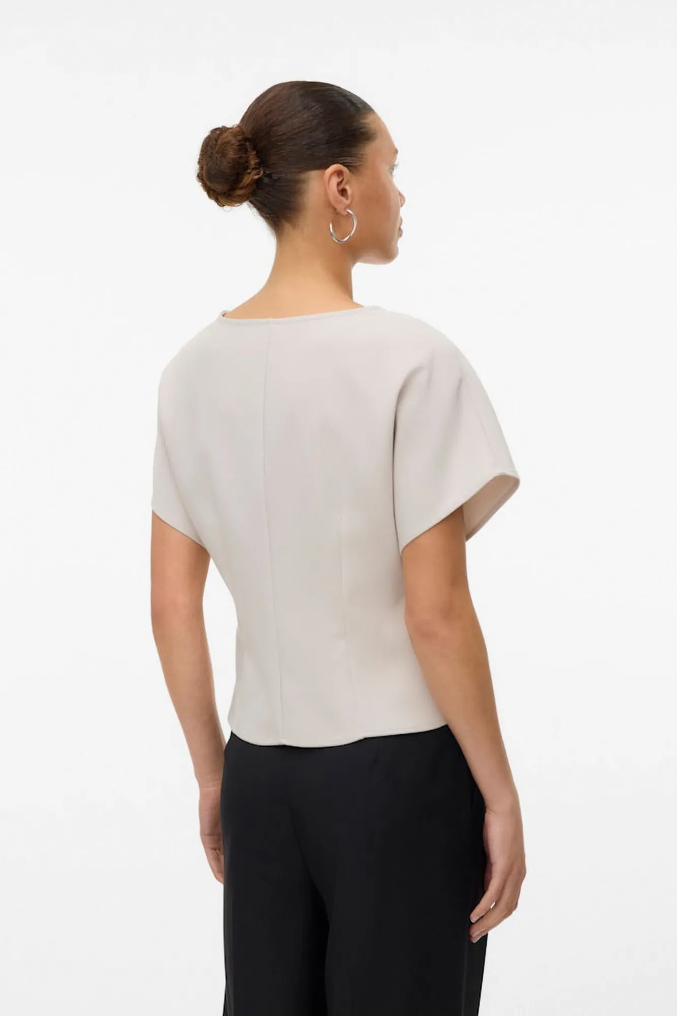 Vero Moda T-Shirts-manga curta tipo morcego Cinzento