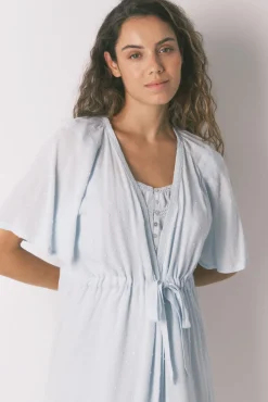 Women'secret Maternidade|Roupões-Manga robe "maternity " com mangas curtas e viscose verde