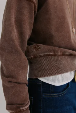 Hoss Intropia Sweatshirts-Manuela. Sweatshirt com efeito lavado Castanho