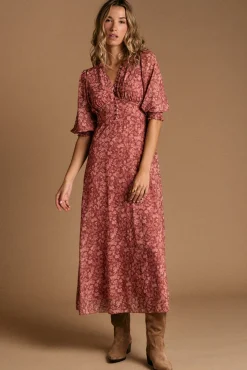 Polín Et Moi Vestidos-Maquiagem de vestido floral Subiu