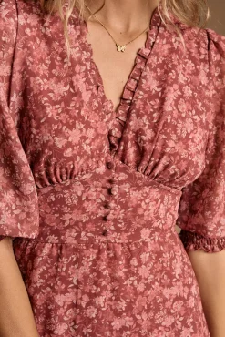 Polín Et Moi Vestidos-Maquiagem de vestido floral Subiu