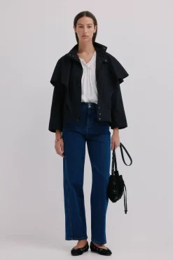 Hoss Intropia T-Shirts-Marina. T-shirt bordada Branco