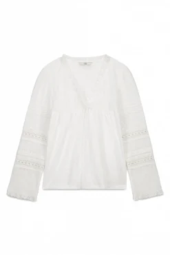 Hoss Intropia T-Shirts-Marina. T-shirt bordada Branco