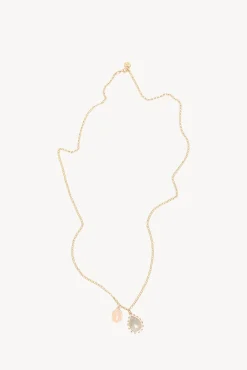 Hoss Intropia Joalharia E Bijuteria-Matilda. Colar longo de pedra natural Dourado