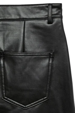 Vero Moda Saias-Medidas da saia em couro sintético Preto