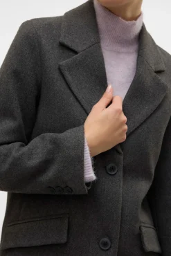 Vero Moda Sobretudos|Casacos-Medidas do sobretudo tecido Cinzento