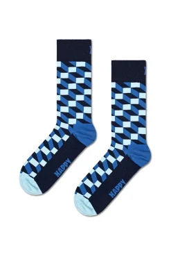 Happy Socks Meias-Meia com efeito óptico azul