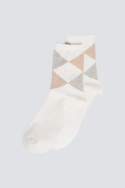 Springfield Meias-Meia comprida losangos cru