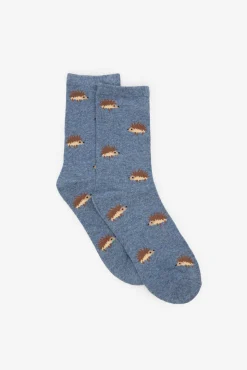 Cortefiel Meias-Meia comprida ouriços Azul