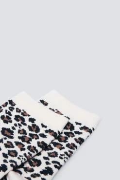 Springfield Meias-Meia curta com estampado animal cru