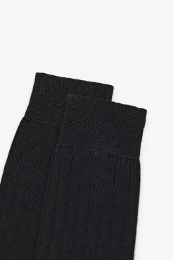 Cortefiel Meias-Meia de lã liso Preto