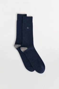 Pedro del Hierro Meias-Meia de lã liso Azul