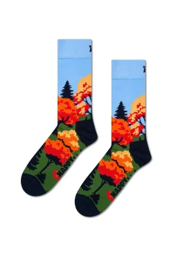 Happy Socks Meias-Meia de outono azul