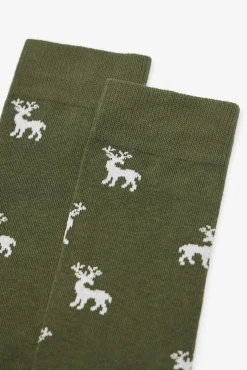 Cortefiel Meias-Meia desenho presente Verde