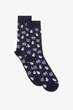 Cortefiel Meias-Meia desenho presente Azul