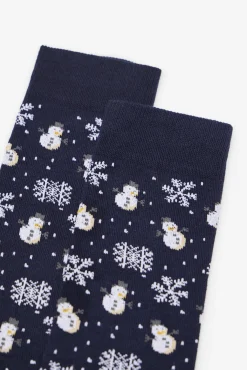 Cortefiel Meias-Meia desenho presente Azul