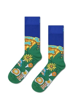 Happy Socks Meias|Meias-Meia “Here Comes The Sun” dos Beatles verde