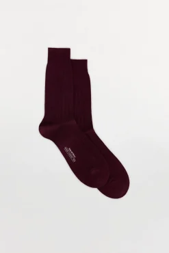 Pedro del Hierro Meias|Fatos-Meia lisa vestir Bordeaux