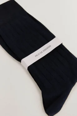Pedro del Hierro Meias|Fatos-Meia lisa vestir Azul